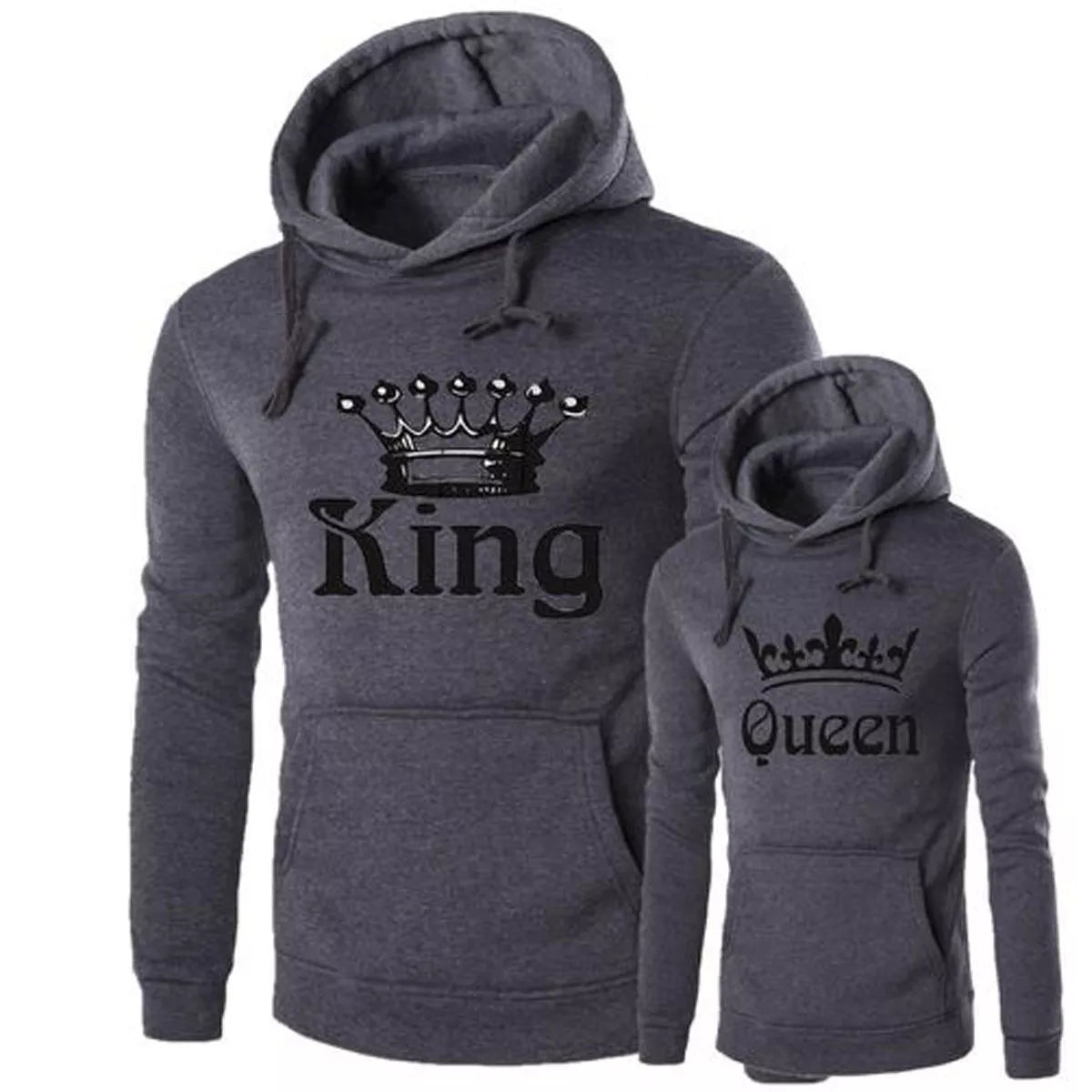 PULL COUPLE KING QUEEN GRIS FONCE