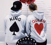 King Queen Lover Hoodies Woman Harajuku Korean Clothes Sweatshirts Woman Fleece Hoodies Woman